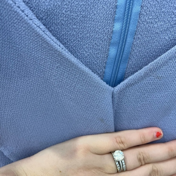 ST. John Periwinkle Wool Ruffle Sleeveless Sheath Dress - Picture 10 of 12